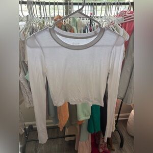 Aerie Offline White Long Sleeve Top